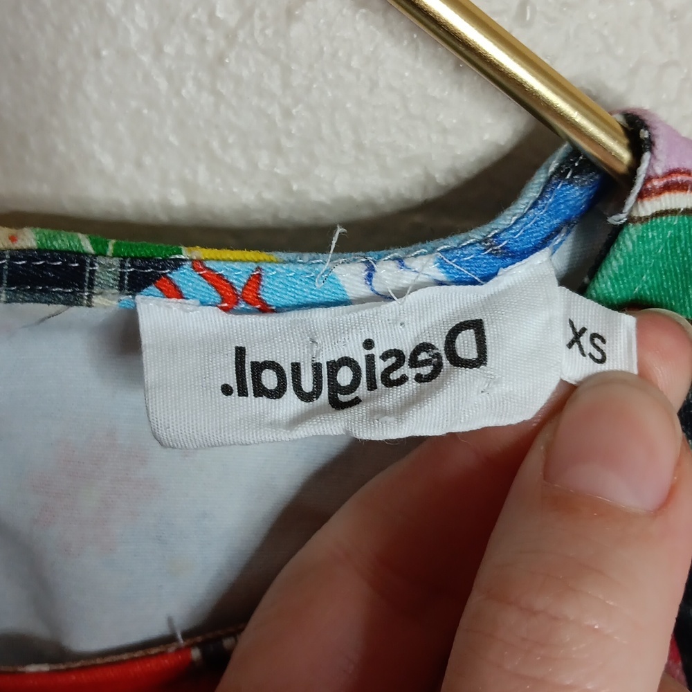 Desigual Patchwork Print Skort Romper Size XS - image 4